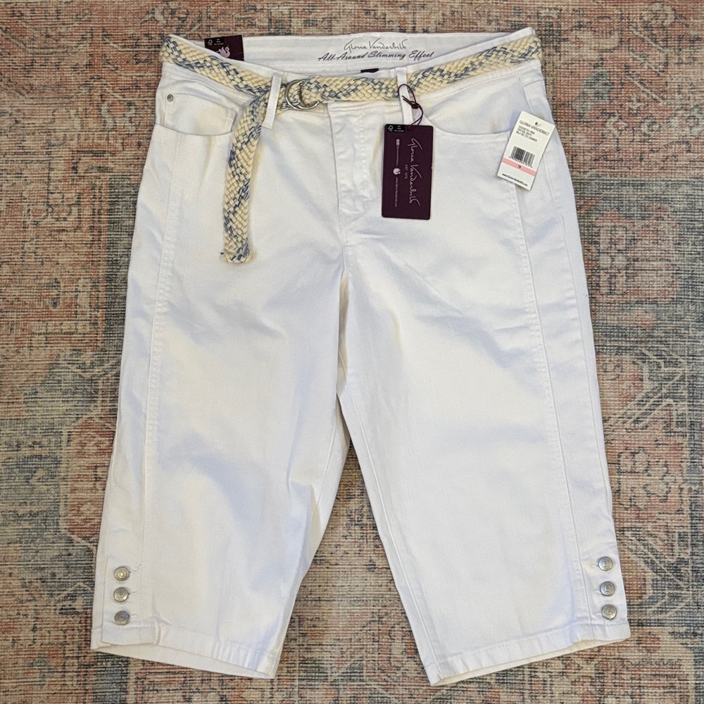 Gloria Vanderbilt Mila Belted Skimmer Jean Size 10